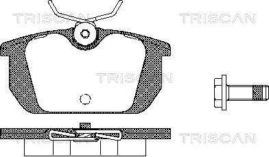 Triscan 8110 10984 - Гальмівні колодки, дискові гальма autocars.com.ua