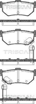 Triscan 8110 10998 - Гальмівні колодки, дискові гальма autocars.com.ua