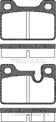 Triscan 8110 11204 - Тормозные колодки, дисковые, комплект avtokuzovplus.com.ua