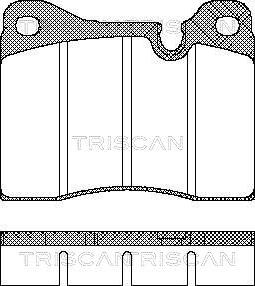 Triscan 8110 11226 - Тормозные колодки, дисковые, комплект avtokuzovplus.com.ua