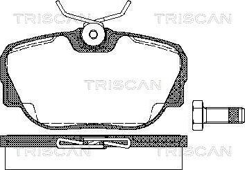 Triscan 8110 11922 - Гальмівні колодки, дискові гальма autocars.com.ua