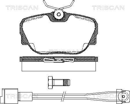 Triscan 8110 11949 - Гальмівні колодки, дискові гальма autocars.com.ua