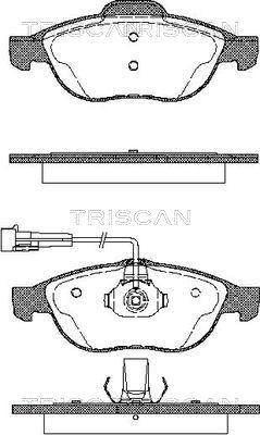 Triscan P0760302 - Гальмівні колодки, дискові гальма autocars.com.ua