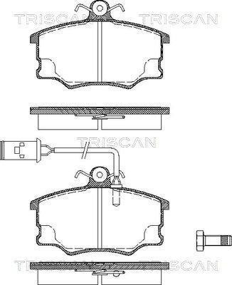 Triscan 8110 12956 - Тормозные колодки, дисковые, комплект avtokuzovplus.com.ua