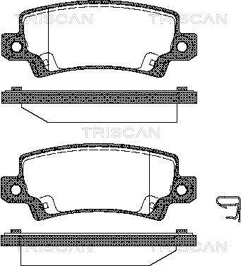 Triscan 8110 13031 - Гальмівні колодки, дискові гальма autocars.com.ua