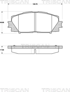 Triscan 8110 13071 - Тормозные колодки, дисковые, комплект avtokuzovplus.com.ua