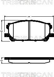 Triscan 8110 13074 - Гальмівні колодки, дискові гальма autocars.com.ua