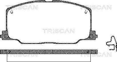 Triscan 8110 13879 - Гальмівні колодки, дискові гальма autocars.com.ua