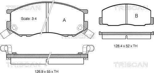 Triscan 8110 13953 - Гальмівні колодки, дискові гальма autocars.com.ua