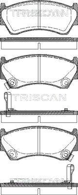 Triscan 8110 14005 - Гальмівні колодки, дискові гальма autocars.com.ua