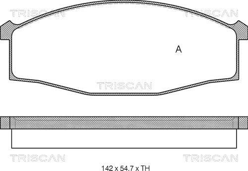 Triscan 8110 14007 - Гальмівні колодки, дискові гальма autocars.com.ua