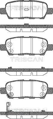 Triscan 8110 14022 - Тормозные колодки, дисковые, комплект avtokuzovplus.com.ua