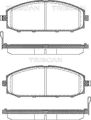 Triscan P0611304 - Гальмівні колодки, дискові гальма autocars.com.ua