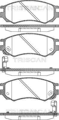 Triscan 8110 14026 - Гальмівні колодки, дискові гальма autocars.com.ua