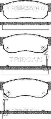 Triscan 8110 14035 - Гальмівні колодки, дискові гальма autocars.com.ua