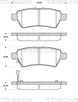 Triscan 8110 14045 - Гальмівні колодки, дискові гальма autocars.com.ua