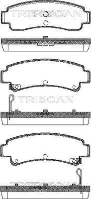 Triscan 8110 14167 - Гальмівні колодки, дискові гальма autocars.com.ua