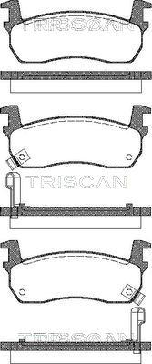 Triscan 8110 14927 - Гальмівні колодки, дискові гальма autocars.com.ua