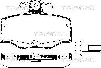 Triscan 8110 14938 - Гальмівні колодки, дискові гальма autocars.com.ua