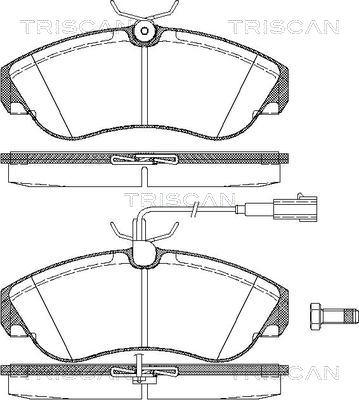 Triscan 8110 15017 - Гальмівні колодки, дискові гальма autocars.com.ua