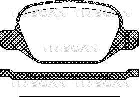 Triscan 8110 15021 - Гальмівні колодки, дискові гальма autocars.com.ua