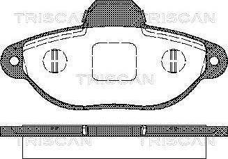 Triscan 8110 15025 - Гальмівні колодки, дискові гальма autocars.com.ua