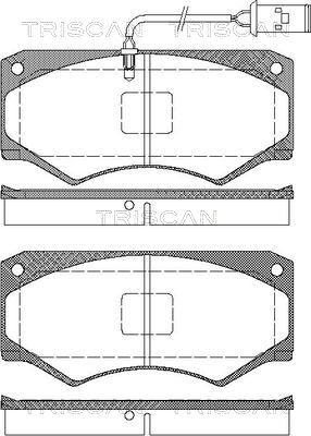 Triscan 8110 15032 - Гальмівні колодки, дискові гальма autocars.com.ua