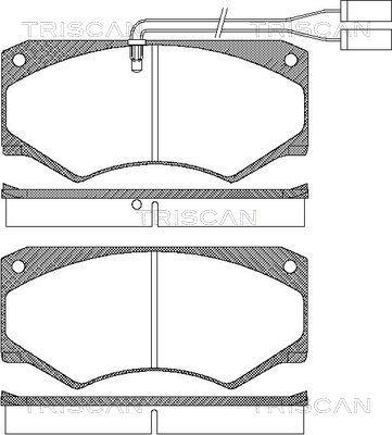 Triscan 8110 15033 - Тормозные колодки, дисковые, комплект avtokuzovplus.com.ua