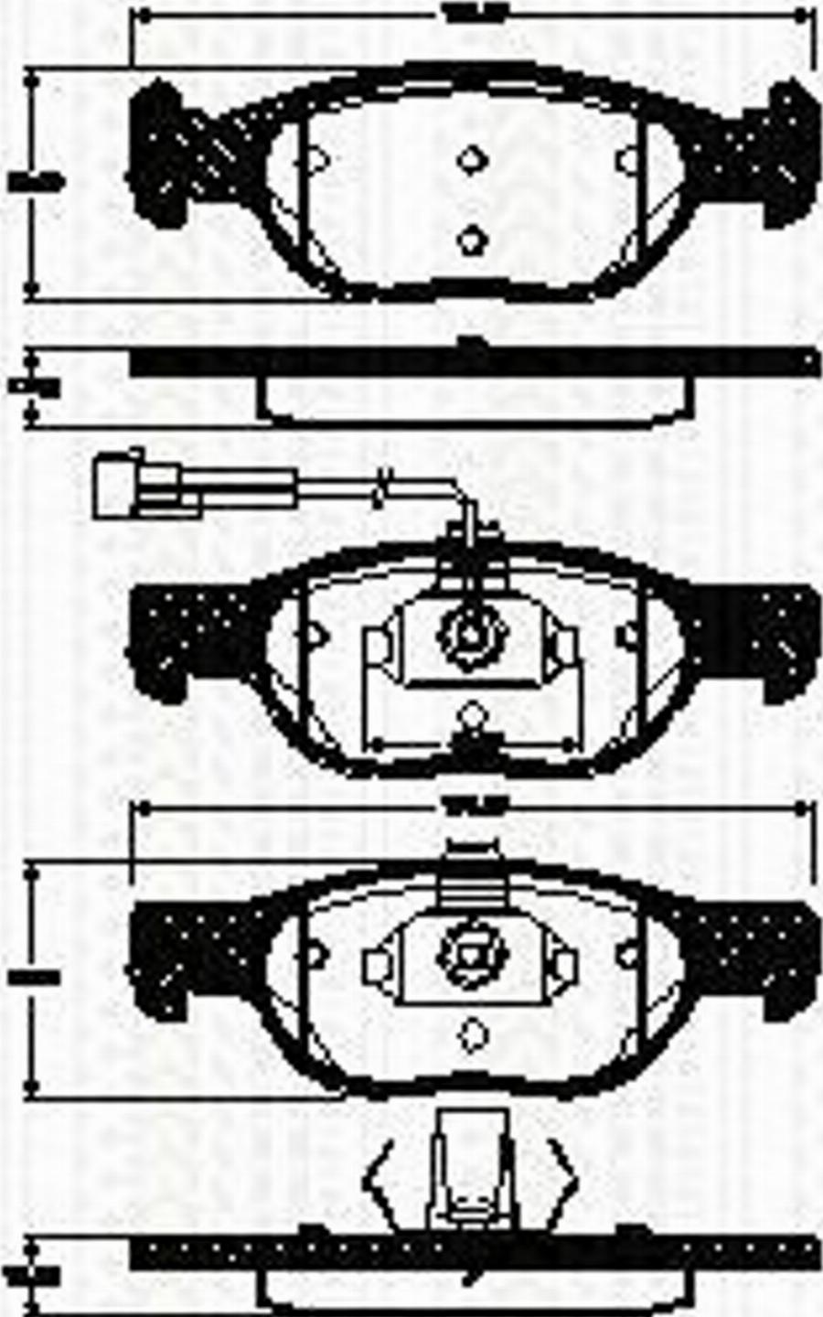 Triscan 811015040 - Тормозные колодки, дисковые, комплект avtokuzovplus.com.ua