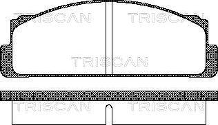 Triscan 8110 15504 - Тормозные колодки, дисковые, комплект avtokuzovplus.com.ua