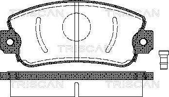 Triscan 8110 15505 - Гальмівні колодки, дискові гальма autocars.com.ua