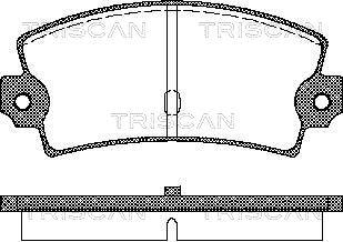 Triscan 8110 15862 - Гальмівні колодки, дискові гальма autocars.com.ua