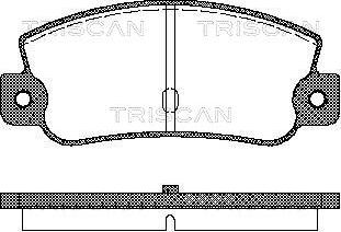 Triscan 8110 15993 - Гальмівні колодки, дискові гальма autocars.com.ua