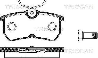 Triscan 8110 16002 - Гальмівні колодки, дискові гальма autocars.com.ua