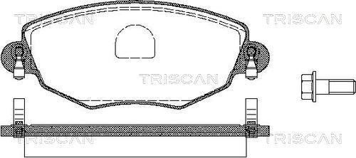 Triscan 8110 16005 - Тормозные колодки, дисковые, комплект avtokuzovplus.com.ua