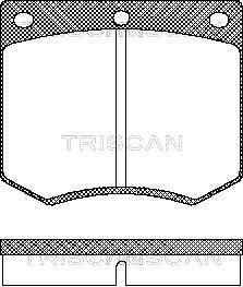 Triscan 8110 16229 - Гальмівні колодки, дискові гальма autocars.com.ua