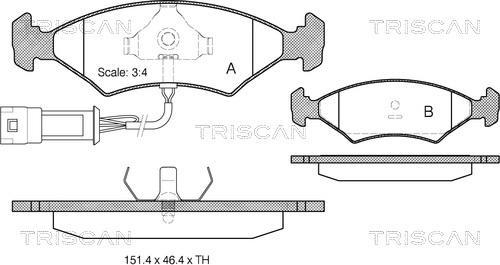 Triscan 8110 16801 - Тормозные колодки, дисковые, комплект avtokuzovplus.com.ua