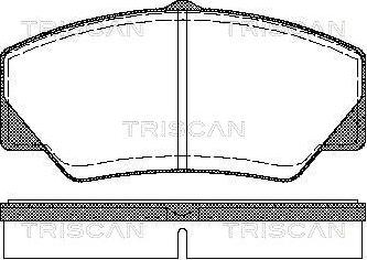Triscan 8110 16844 - Гальмівні колодки, дискові гальма autocars.com.ua