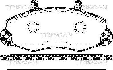 Triscan 8110 16969 - Гальмівні колодки, дискові гальма autocars.com.ua