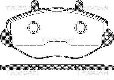 Triscan 8110 16970 - Гальмівні колодки, дискові гальма autocars.com.ua