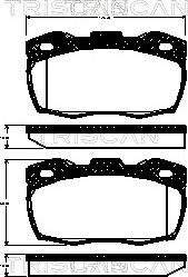 Triscan 8110 17021 - Тормозные колодки, дисковые, комплект avtokuzovplus.com.ua