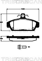 Triscan 8110 17023 - Гальмівні колодки, дискові гальма autocars.com.ua