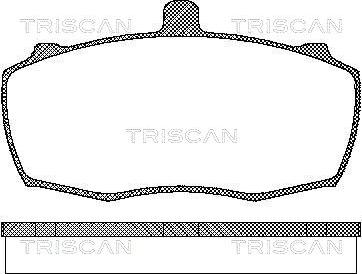 Triscan 8110 17838 - Гальмівні колодки, дискові гальма autocars.com.ua