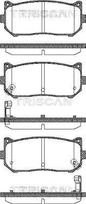 Triscan 8110 18003 - Гальмівні колодки, дискові гальма autocars.com.ua