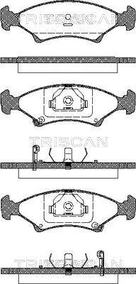 Triscan P0402302 - Гальмівні колодки, дискові гальма autocars.com.ua