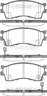 Triscan 8110 18008 - Гальмівні колодки, дискові гальма autocars.com.ua