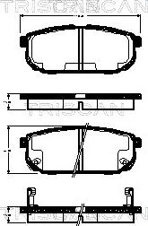 Triscan 8110 18014 - Гальмівні колодки, дискові гальма autocars.com.ua