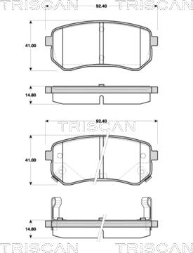 Triscan 8110 18018 - Гальмівні колодки, дискові гальма autocars.com.ua