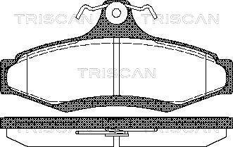 Triscan 8110 21004 - Гальмівні колодки, дискові гальма autocars.com.ua