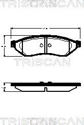 Triscan 8110 21009 - Гальмівні колодки, дискові гальма autocars.com.ua